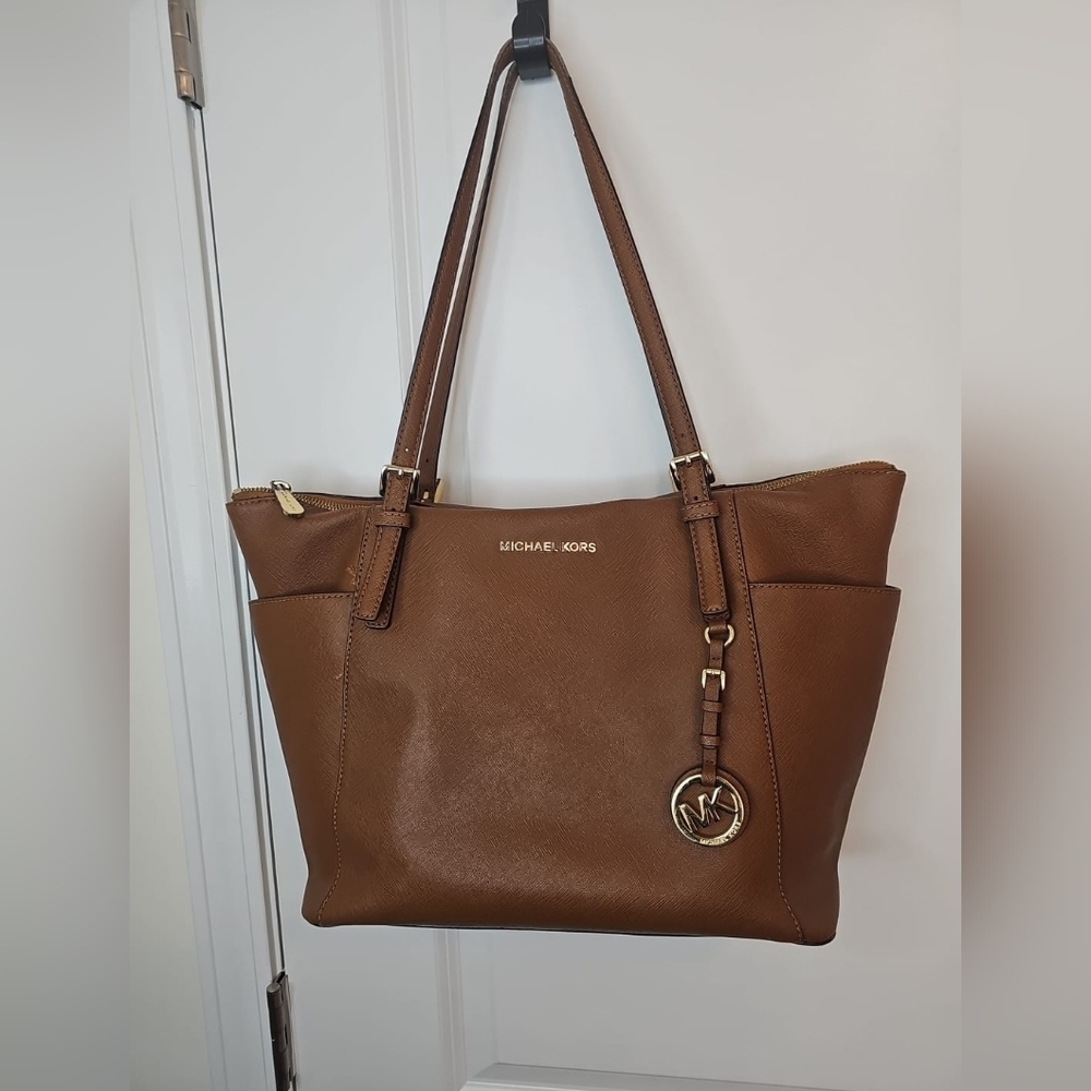 Michael Kors Brown Leather Tote Bag